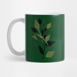 Green, Gold, and a touch of Pink Foliage Mug
